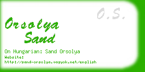 orsolya sand business card